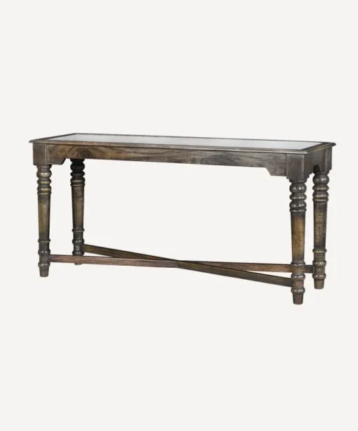 Edwin Marble and Wood Console Table