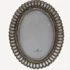 Fanned Oval Photo Frame Pewter Finish 5x7"