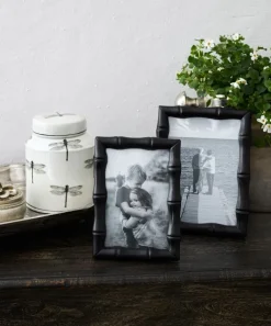 Faux Bamboo Black Photo Frame 5x7"