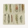 Feather Resin Coasters (4PC)