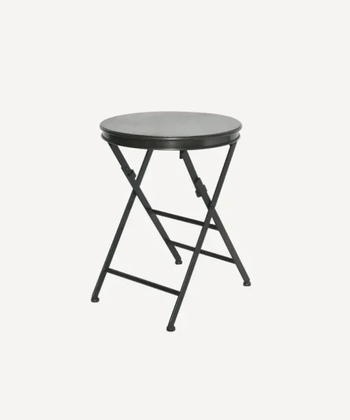 Folding Side Table Short Black