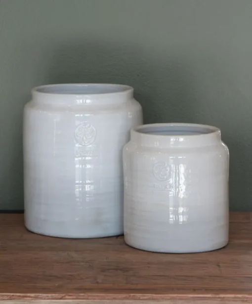 Franco Rustic White Utensil Holder Large