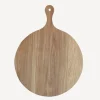 French Oak Round Board with Handle