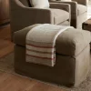 Herringbone Stripe Linen Throw Natural