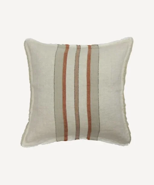 Herringbone Stripe Linen Cushion Cover Natural