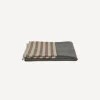 Herringbone Stripe Throw Black Spice