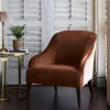 Lupita Cinnamon Velvet Lounge Chair