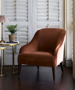Lupita Cinnamon Velvet Lounge Chair