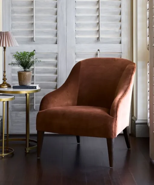 Lupita Cinnamon Velvet Lounge Chair