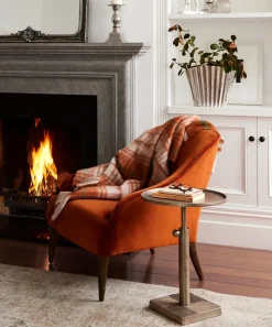 Lupita Rust Velvet Lounge Chair