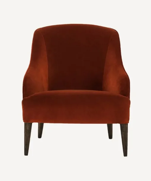Lupita Rust Velvet Lounge Chair