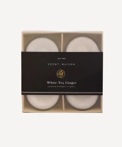 Maison Glass Tealights White Tea Ginger (4PC)