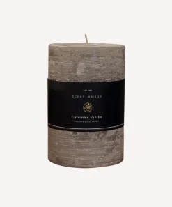 Maison Pillar Candle Lavender Vanilla 4x6"