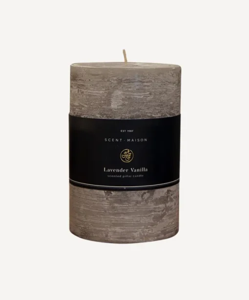 Maison Pillar Candle Lavender Vanilla 4x6"