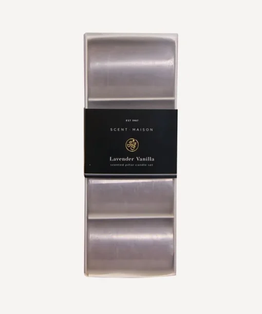 Maison Pillar Candle Lavender Vanilla 2x3" (4PC)
