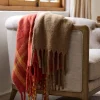 Paprika Plaid Tassel Throw