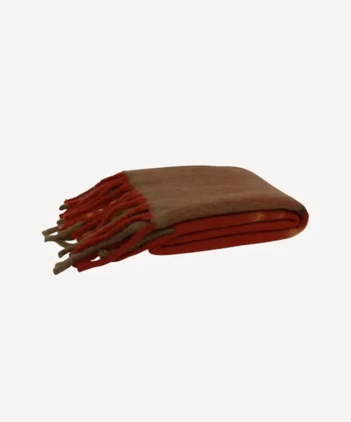 Paprika Plaid Tassel Throw