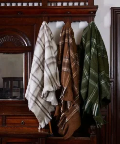 Plaid Brown Throw