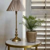 Pleated Linen Shade 26cmD Taupe