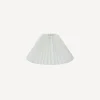 Pleated Linen Shade 26cmD White