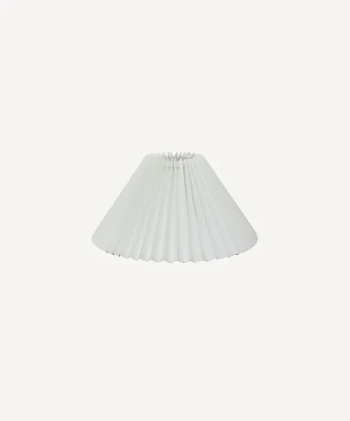 Pleated Linen Shade 26cmD White