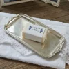 Rectangle Silver Tray with Beading