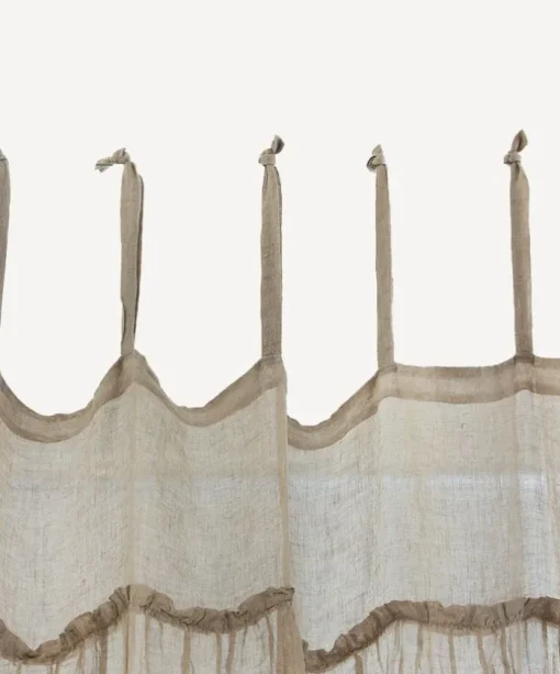 Ruffles Linen Curtain Natural