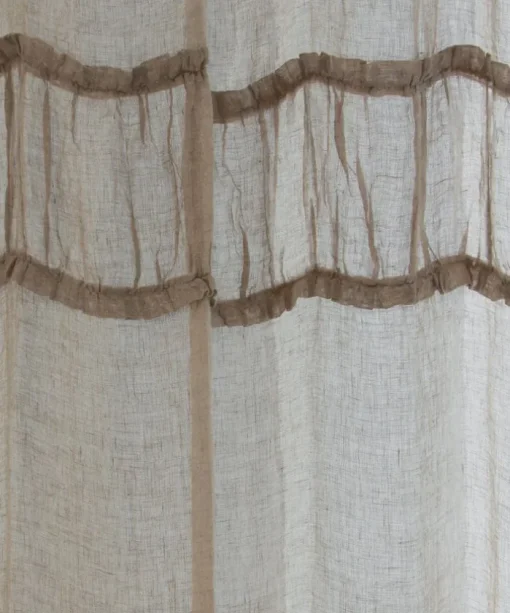 Ruffles Linen Curtain Natural