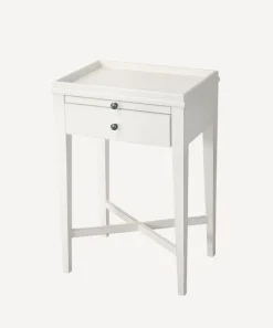 Saskia Bedside Table White