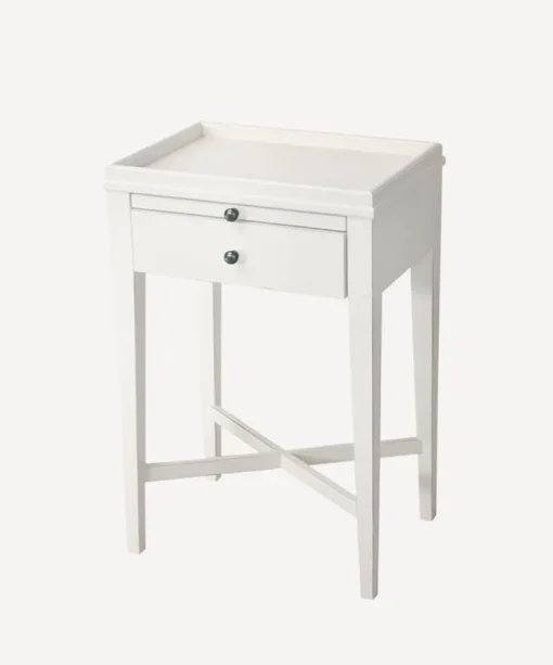 Saskia Bedside Table White