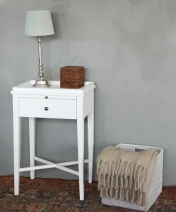 Saskia Bedside Table White