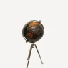 Small Black Globe on Stem Tripod Stand