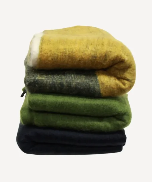 Solid Fringed Sage Green Throw
