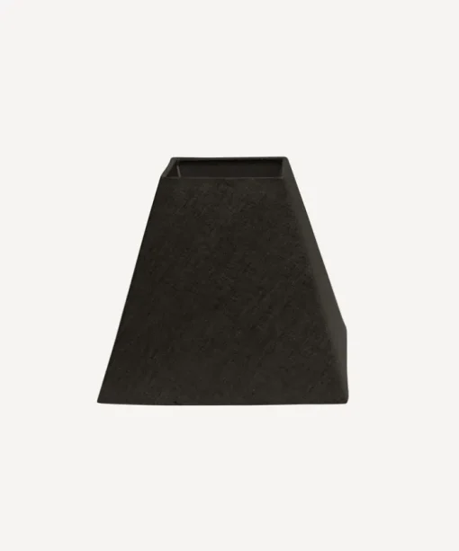 Square Linen Shade Black 25cm