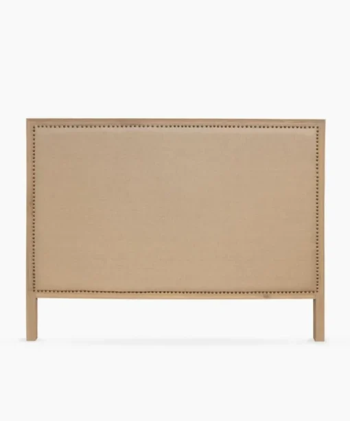 Studded Bed Head Natural Linen King