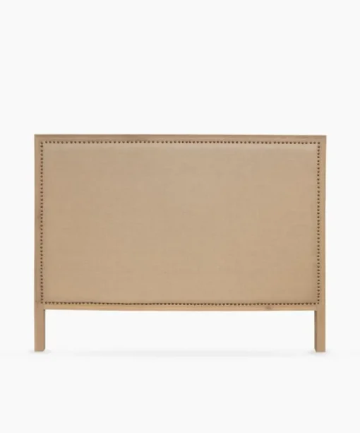 Studded Bed Head Natural Linen Queen