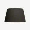 Tapered Drum Linen Shade Black 40cm
