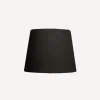 Tapered Drum Linen Shade Black 20cm