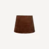 Tapered Drum Velvet Shade Cinnamon 20cm