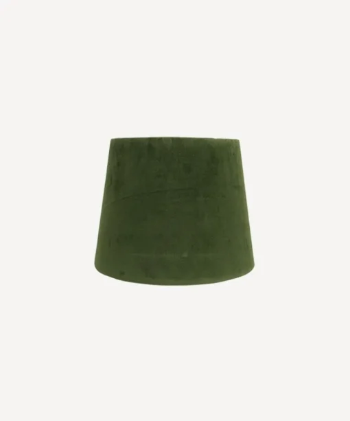 Tapered Drum Velvet Shade Olive 20cm