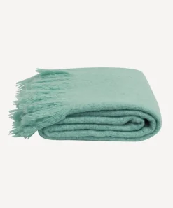 Throw Tassle Duck Egg Blue