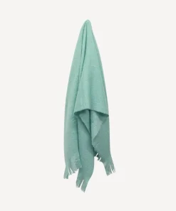 Throw Tassle Duck Egg Blue