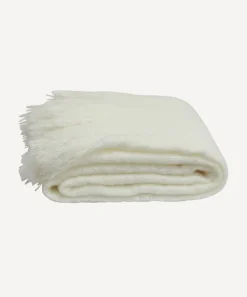 Throw Tassle Off White