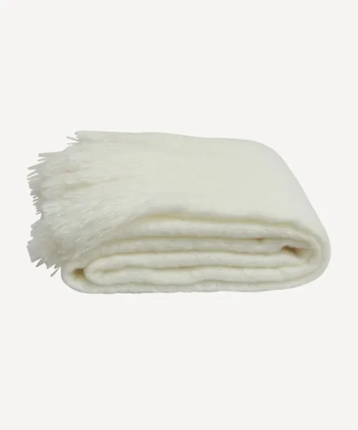 Throw Tassle Off White