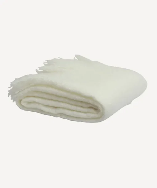 Throw Tassle Off White
