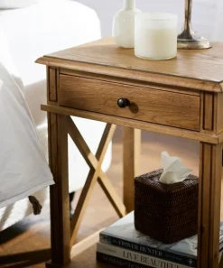Villa Oak Bedside Table