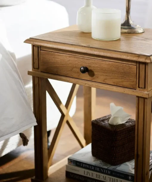 Villa Oak Bedside Table