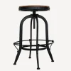 Workshop Counter Stool Black