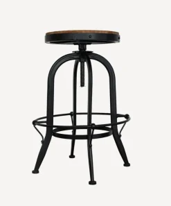 Workshop Counter Stool Black