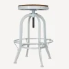 Workshop Counter Stool White